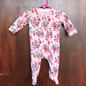2 Long Sleeved Footed Bodysuits | 3-6m